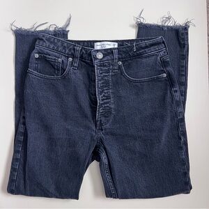 Abercrombie & Fitch Black Distressed Denim Jeans